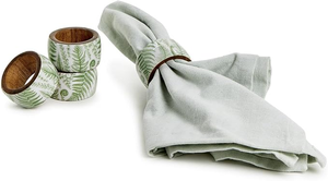Anneaux de serviette classiques en bois émaillé peints à la main, écologiques, uniques, pour la décoration de table de Noël, mariages, fêtes, dîners - Product Image 2