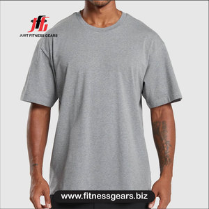 เสื้อยืดคอกลมแขนสั้นสีเทาสำหรับผู้ชาย ทรงปกติ ผ้าฝ้าย 100% ระบายอากาศได้ดี เนื้อผ้าเจอร์ซีย์ถักแบบลำลอง - Product Image 1