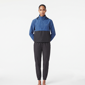 Conjunto Deportivo de Dos Piezas para Mujer, Sudadera con Capucha y Cierre de Cremallera, Pantalones Deportivos de Corte Regular, Bloques de Color, Nailon - Product Image 3