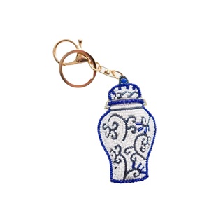 Fancy Handmade Embroidered Seed Beads Charm <b>Key</b> <b>Chain</b> Artistic Seed Beads Beaded Charm <b>Key</b> <b>Chain</b> Collection - Product Image 5