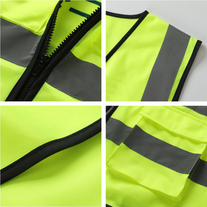 Chaleco de Seguridad de Diseño Único para Trabajo, Alta Visibilidad, Logotipo Personalizado, Material de Algodón Reflectante, Chaleco de Seguridad Ligero - Product Image 6