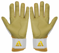 Guantes de Bateo de Cuero Cabretta Genuino con Diseño de Logotipo Personalizado Profesional, Guantes Transpirables para Sóftbol y Béisbol