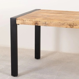 Mesa de Comedor Rectangular de Madera Vandana Hexa Sereno (160×90 cm) con Detalles Metálicos - Product Image 3