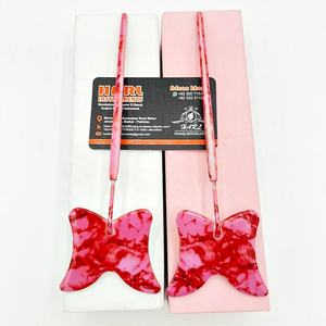 กระจกต่อขนตาทรงผีเสื้อกระจกขนตาหินอ่อนสีแดงสำหรับเช็คขนตาเครื่องสำอางปรับแต่งได้ - Product Image 2