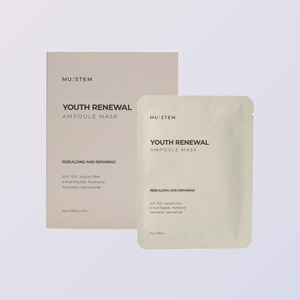 Produits de soin de la peau coréens K-Beauty Myuseutem Youth Renewal Ampoule Mask 25g x 5 feuilles Fabriqué en Corée - Product Image 3