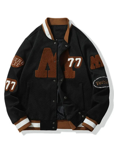 Blouson universitaire personnalisé pour homme - Prix de gros, Vente chaude, Streetwear, Broderie unique, Qualité supérieure, Col montant, Vestes d'hiver en laine - Product Image 6