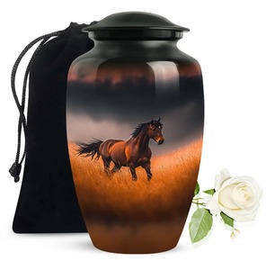 Horse <b>Urns</b> for Human Ashes Adult <b>Large</b> Decorative American/European Style Eco-Friendly 220 Cubic Inch Capacity <b>Urns</b> - Product Image 1