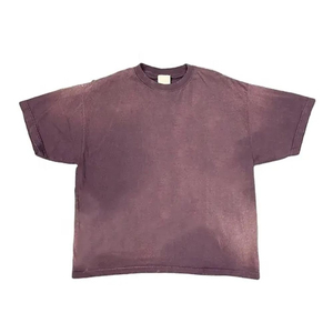 T-shirt vintage streetwear pour homme, personnalisé, coupe oversize, 100% coton respirant, délavé à l'acide et à la pierre, effet vieilli, grande taille - Product Image 4