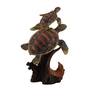 Juego de Esculturas Marinas de Madera de Teca Hechas a Mano - Diseño Tradicional Ecológico y Duradero de 24-32 cm - Decoración para el Hogar - Venta al por Mayor B2B - Product Image 6