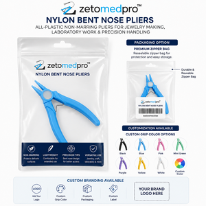 Pince à bec rond en nylon, entièrement en plastique, non-abrasive, pour la fabrication de bijoux et le travail du fil, Zetomed Pro - Product Image 5
