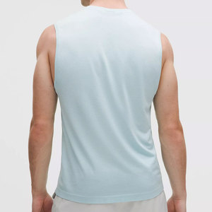 Summer Blank Streetwear OEM Bulk Manufacturer Tank Top Solid Color O Neck Sleeveless <b>Stringer</b> Cropped <b>Vest</b> Breathable Men Wear - Product Image 3
