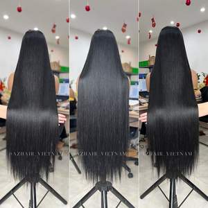 Vente en gros 100% cheveux vietnamiens bruts sans colle perruques cheveux humains os droite noir longue longueur HD dentelle frontale perruques - Product Image 6