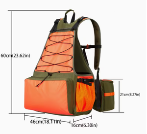 Chaleco Táctico de Caza TRIBON SPORTS, Color Naranja Bronceado, Nailon, Sistema MOLLE, 5 Ranuras, Ligero, para Actividades al Aire Libre, con Tirantes Ajustables - Product Image 1