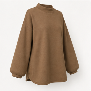Tenues d'automne et d'hiver pour femmes, sweat-shirt à col roulé, haut tendance pour femmes, décontracté - Product Image 5