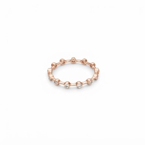 Anillo de Compromiso con Diamante de Laboratorio Redondo Brillante, Certificado IGI, con Engaste de Oro Sólido de 10K, 14K o 18K, Claridad DEF Color VS VVS, Eternidad Completa - Product Image 2