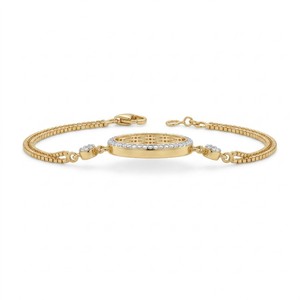 Bracelet unisexe en or massif 14 carats avec grappe de diamants naturels taille marquise, certifié IGI, couleur G, idéal pour les mariages de luxe - Product Image 2