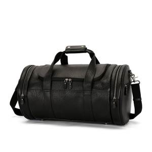 Sac de sport unisexe en toile, grande capacité, fermeture éclair durable, sac de voyage marron - Product Image 2