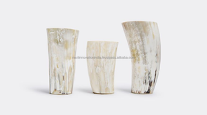 Ensemble de verres à liqueur Viking Mini tasses à corne naturelle parfaites pour la liqueur de whisky et les fêtes à thème médiévales - Product Image 2