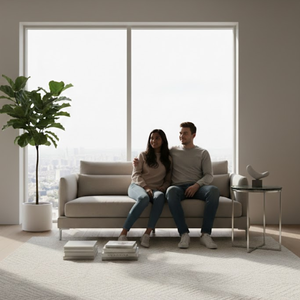 Mesa Auxiliar Redonda de Lujo con Tapa de Mármol Blanco y Elegante Estructura de Acero Inoxidable |   Mesa Auxiliar Moderna para Decoración de Sala de Estar y Apartamento - Product Image 4