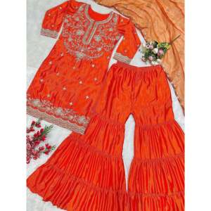 Top y parte inferior de fiesta para mujer de diseñador con Conjunto elegante Dupatta - Product Image 5