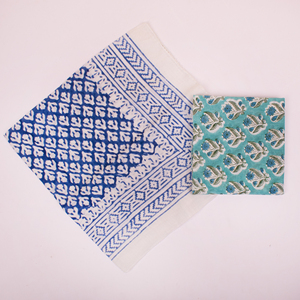 Luxury Eco Friendly Soft Cotton Block Print Bandana 21X21 Inch Custom Neck Scarf Manufacturer Exporter Bulk Supplier - Product Image 3