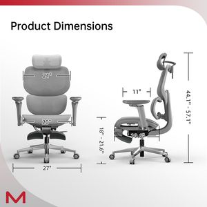 Sedia da Ufficio D2 Pro con Schienale Alto, Supporto Lombare Autoadattivo DTS, Braccioli Multi-Regolabili, Controllo a Filo D - Product Image 5