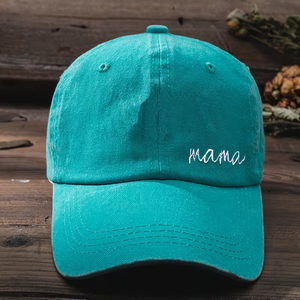 Gorra de Béisbol de 5 Paneles con Diseño Desgastado y Orificio para Cola de Caballo, Unisex, Regalo para Mujeres y Hombres, Diseño con Imagen Bordada, 100% Algodón, Bloques de Color - Product Image 6