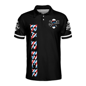 Camiseta de Barbería de Manga Corta, Impermeable, de Poliéster de Alta Calidad, Secado Rápido, Transpirable, Estilo Béisbol, Impresión Digital, Talla Personalizada - Product Image 1