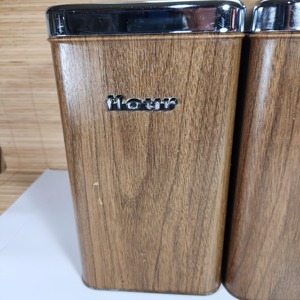 et of 4 Wooden Storage Containers with Silver Metal Lid Suitable For Storing Spices Pulses Grains And Baking Essentials - Product Image 4