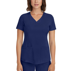 Conjunto de Uniforme Médico Personalizado con Cuello en V para Mujer - Uniformes de Enfermera de Corte Atlético - Ropa de Trabajo de Alto Rendimiento para el Sector Sanitario - Product Image 3