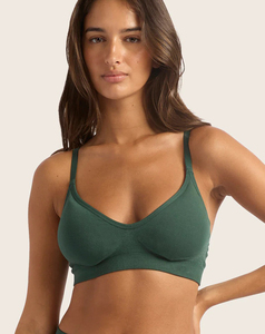 Medium Support Women's Wireless Square <b>Neck</b> Seamless Yoga Sports <b>Bra</b> Solid Color Spandex Cotton 120 Grams Quick Dry - Product Image 1