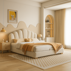 Petalrest Shell Bed Diseño moderno y elegante con almacenamiento oculto para dormitorio Bliss - Product Image 6