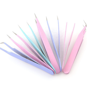 Professional Stainless Steel Eyelash <b>Extension</b> Tweezers Set with Straight & Curved Tips Multi Purpose <b>Nail</b> Art & Craft Tools - Product Image 1