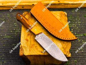 Couteau à Découper en Acier Damas Forgé à la Main avec Étui, Fait Main, Haute Qualité, Tranchant comme un Rasoir, pour l'Extérieur, Vente Directe Usine, OEM - Product Image 2