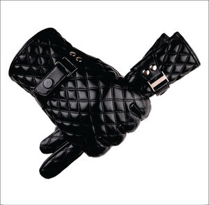 Factory Made Customized Winter <b>Warm</b> Black Fashion Mens High Quality 2025 Fashion Leather <b>Gloves</b> - Product Image 3