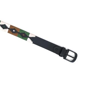 Ceintures de sport personnalisées en cuir pleine fleur pour garçons, ceintures d'équitation en cuir véritable avec broderie argentine William Polo pour hommes - Product Image 2