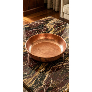 Cuenco para Llaves de Cobre Martillado a Mano para Mesa de Entrada, Bandeja Decorativa, Centro de Mesa para Servir Frutas, Organizador Moderno - Product Image 3