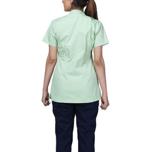 Fashionable Women Medical Scrub Uniform <b>Set</b> Mandarin Collar Button Design Nurse <b>Doctor</b> Spa Beauty Salon Slim Fit Hospital Wear - Product Image 5