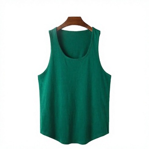 Wholesale <b>Men's</b> Casual Workout <b>Vest</b> Knitted 100% Cotton Quick Dry Breathable Muscle Tank Top O-Neck 3D Embroidery Gym <b>Running</b> - Product Image 1