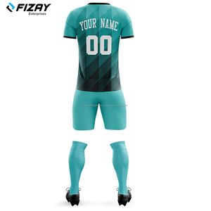 FIZAY ENTERPRISES Tenue de football 100 % polyester sur mesure, qualité supérieure, séchage rapide, respirante, pour hommes adultes, entraînement sportif - Product Image 3