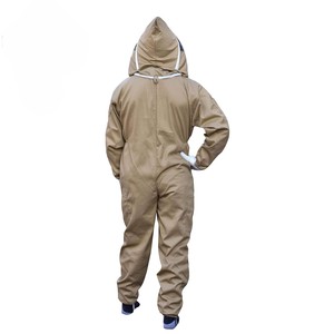 Combinaison d'apiculture kaki avec voile et gants, protection intégrale, coupe standard, anti-coupure, réfléchissante, résistante à la chaleur 300°C, équipement de sécurité pour - Product Image 3