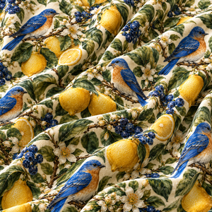 Tela Brocada Jacquard Floral Personalizada Blue Bird de PRANIKA INTERNATIONAL, 58/60 Pulgadas, Tejida, Estampada, Transpirable y Ligera para el Hogar - Product Image 5