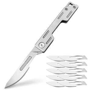Lame de scalpel chirurgical stérilisée en acier inoxydable de haute qualité pour la médecine professionnelle, la clinique et la chirurgie générale - Product Image 1