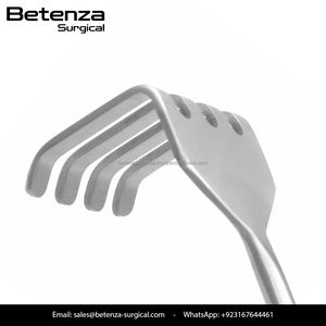 Écarteur chirurgical israélien à 5 branches, à pointe mousseuse, en acier inoxydable - Product Image 3