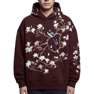 Sweat à capuche brodé le plus vendu pour hommes et femmes avec broderies avant et arrière, couleurs et tailles personnalisées, fabricant en gros - Product Image 1
