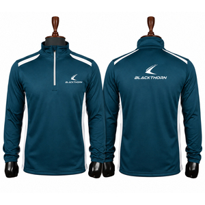 Wholesale Custom Logo Front Quarter-Zip Hooded Sport <b>Jacket</b> <b>Lightweight</b> Winter Mesh Panel - Product Image 3
