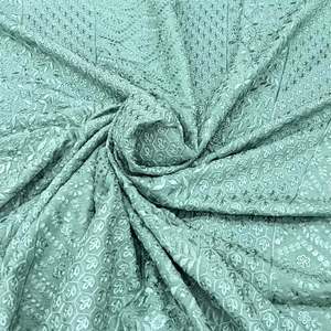 Premium Malty Embroidery Fabric Sequin Embroidered Mesh Lace Fabric for Wedding Bridal Couture and Fashion Apparel - Product Image 5