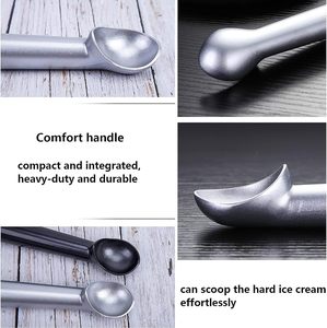 Cuillère à glace en alliage d'aluminium massif, résistante, anti-gel, compatible lave-vaisselle, avec logo et prix personnalisés - Product Image 2