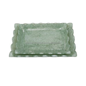 Lujosa bandeja de resina hecha a mano Acento elegante y funcional para servir Mesa de centro Vanidad Cocina y organización del hogar - Product Image 5