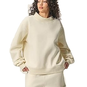 Sweat-shirt unisexe à col roulé personnalisé avec logo sur le devant, service OEM de haute qualité, 100% coton respirant doublé en polaire - Product Image 1